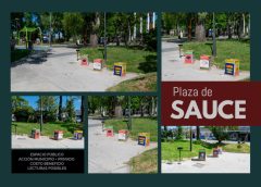 Recipientes publicitarios en la plaza de Sauce: miradas a favor y en contra